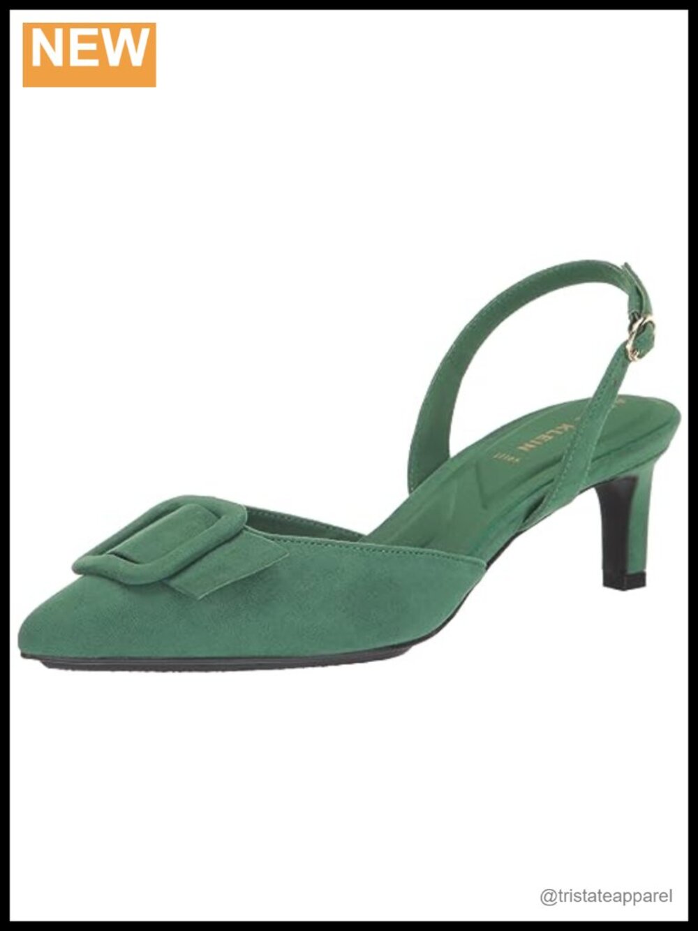 Anne Klein Infinity Kitten Heel Slingback Pump Faux Leather